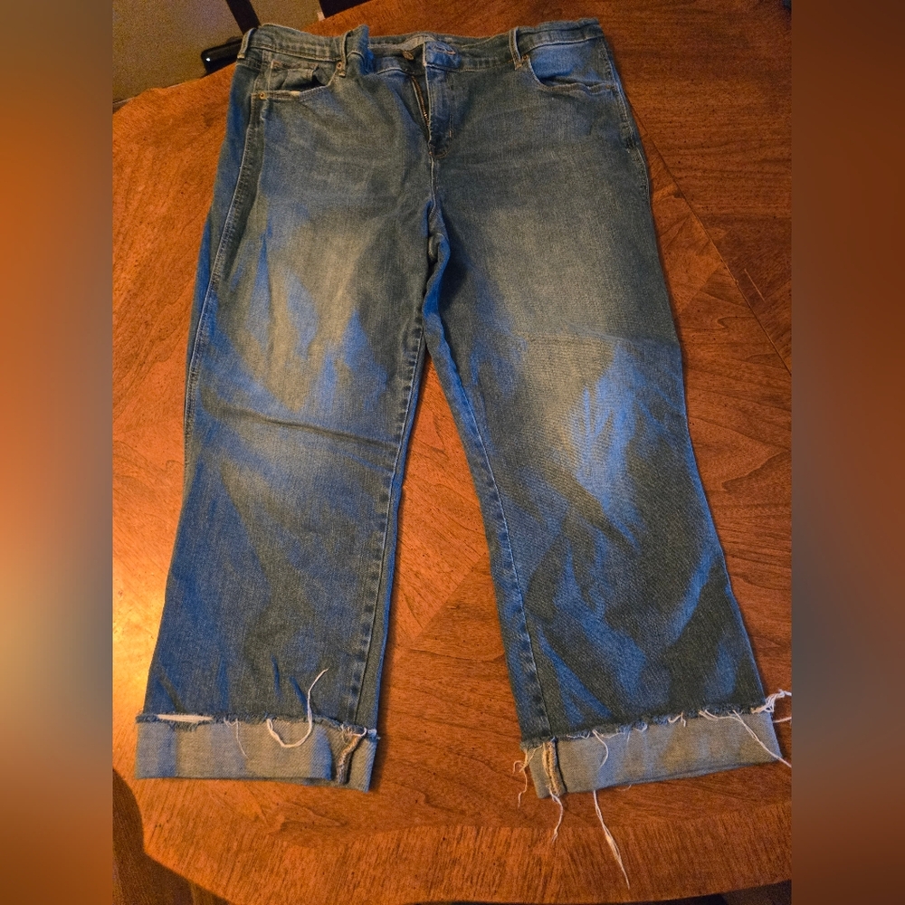 Set of 2 Old Navy Women's Blue Jeans high rise ankle flair